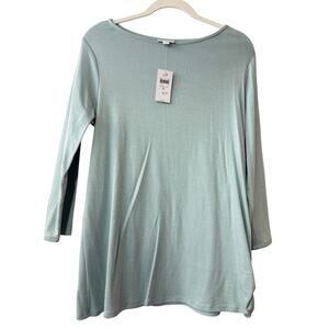 PureJill Top Women's Size M Medium Round Neck Sage Green New With Tags